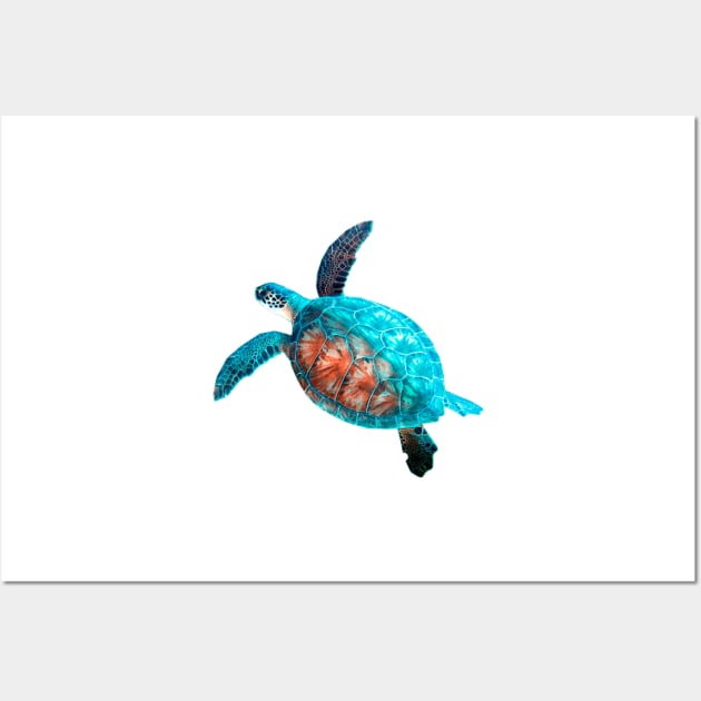 Beautiful Turtle | Cute Wall Art by gmnglx